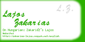 lajos zakarias business card